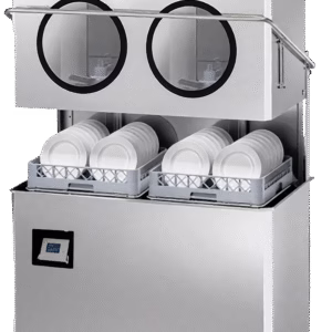 High-efficiency P50X2-air/pro hood-type dishwasher | Commercial dishwasher machine | High-volume cleaning for hotel kitchens