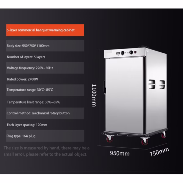 5-layer commercial banquet warming cabinet